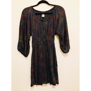 Multi colored metallic dress